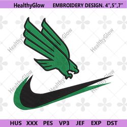 north texas mean green double swoosh nike logo embroidery design file