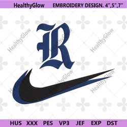 rice owls double swoosh nike logo embroidery design file