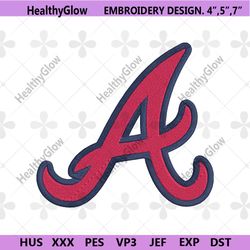 atlanta braves logo mlb embroidery design