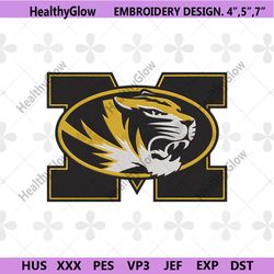 missouri tigers embroidery design, ncaa embroidery designs, missouri tigers embroidery instant file