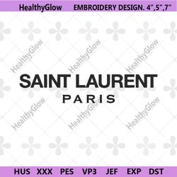 saint laurent paris wordmark brand logo embroidery download file