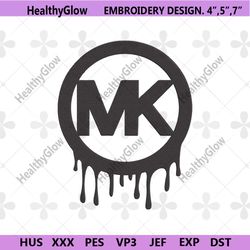 michael kors circle brand logo dripping embroidery instant download