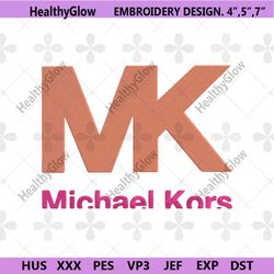 michael kors brown pink symbol logo embroidery download file