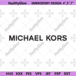 michael kors wordamrk brand logo embroidery instant download