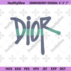 dior x shawn stussy logo embroidery design download
