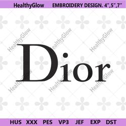 dior wordmark logo embroidery instant download