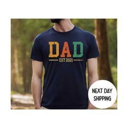 retro dad shirt , custom dad est. shirt, personalized dad tshirt, gift for dad, fathers day gift , christmas gift dad ,