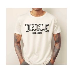 personalized uncle shirt,uncle est 2024 shirt,comfort colors uncle shirt,pregnancy announcement for uncle, father's day