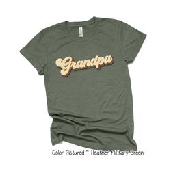 custom retro grandpa shirt, personalized grandpa shirt ,father's day gift for grandpa, fathers day shirt, new grandpa, b