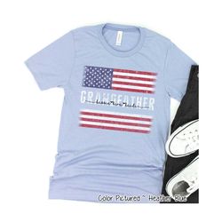 custom grandfather patriotic flag shirt, personalized grandfather shirt with kids names, father's day gift for grandfath
