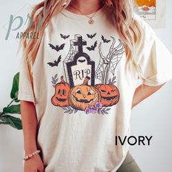 pumpkin comfort colors tshirt, spooky season, skeleton halloween shirt, funny halloween, teacher halloween shirt, pumpki