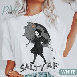 salty comfort colors favorite movies halloween shirt, salty halloween sweatshirt, wednesday adams, oversized tshirt for