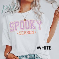 spooky season halloween shirt, comfort colors shirt, cute halloween shirt, gift for her, halloween clothes for women, sp