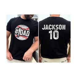 personalized baseball men shirt, custom dad baseball shirt, sports dad shirt, baseball shirt for him, father day gift fo