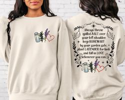 salt rosemary lavender love front and back sweatshirt, practical magic sweatshirt, magic spell hoodie, halloween sweatsh