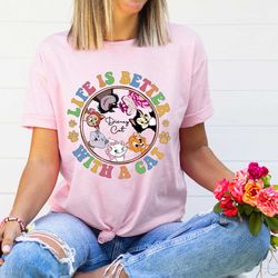 life is better with a cat shirt, disney cats shirt,disney pets shirt,oliver cat, alice in the wonderland cheshire cat sh