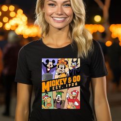 mickey and co est 1928 halloween shirt, mickey and minnie tee,disney halloween shirt, mickey and friends shirt, pluto,