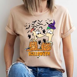 phineas and ferb halloween shirt, disney phineas and ferb, phineas shirt, ferb tee, disney halloween, halloween spirit,