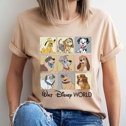 walt disney world dogs shirt, disney pluto slinky yana tramp percy shirt, disney movie, disney dog characters shirt,lady