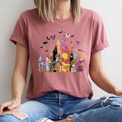 winnie the pooh movie halloween tee, pooh gift shirt, piglet tigger shirt ,pooh halloween shirt, disney castle shirt, di