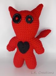 valentine devil amigurumi