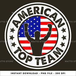 american flag top team bjj brazilian jiu jitsu t-shirt digital png file, instant download, png down