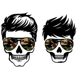 dad camo kid camo skull man trending svg