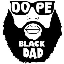 dope black dad svg, fathers day svg, bearded bald svg, black man svg, dope svg, cool man svg, dope glasses svg, happy fa