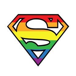 super gay rainbow colored flag of lgbt community on super logo svg
