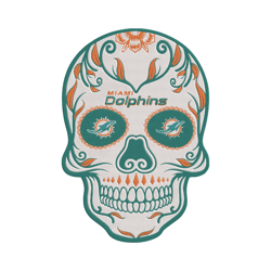 skull mandala miami dolphins nfl embroidery design download