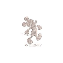 mickey silhouette white embroidery design