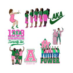 alpha kappa alpha bundles svg, sorority svg, aka girl gang, aka sorority svg