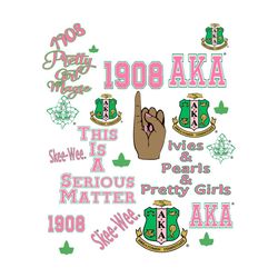 alpha kappa alpha svg bundle, sorority svg, aka girl gang svg, sorority girl