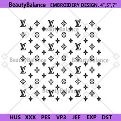 lv black logo template embroidery design download file