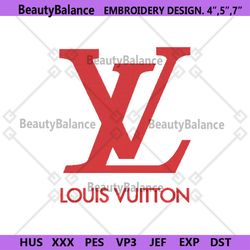 louis vuitton red logo embroidery design download