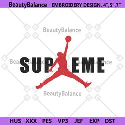 supreme x jordan logo embroidery design download