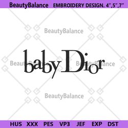 baby dior wordmark logo embroidery download file