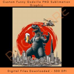 custom funny godzilla png