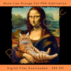 mona lisa orange cat png sublination