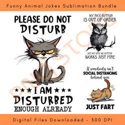 funny animal jokes sublimation bundle