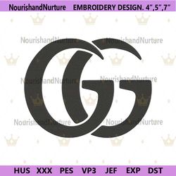 gucci brand logo black embroidery download file