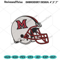 miami oh redhawks helmet embroidery design download file