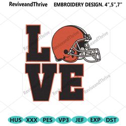 love helmet cleveland browns embroidery design download file