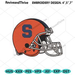 syracuse orange helmet machine embroidery design