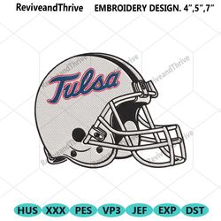 tulsa golden hurricane helmet machine embroidery design