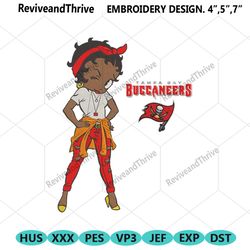 tampa bay buccaneers team betty boop embroidery design file