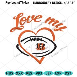 love my cincinnati bengals embroidery design file