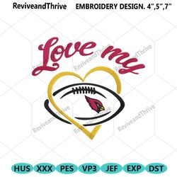 love my arizona cardinals embroidery design file