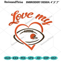 love my cleveland browns embroidery design file
