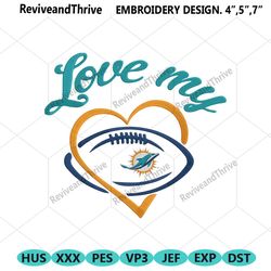 love my miami dolphins embroidery design file